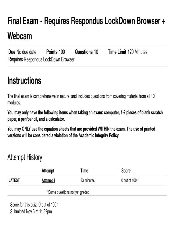 Math 110 introduction to statistics final exam portage learning