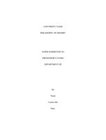 university  philosophy of minisry paper submitted
