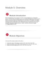 module 5: overview   module introduction before t