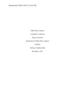 public policy analysis cassandra n. ambroise stray