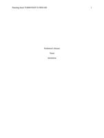 3 page paper about disease: Parkinson�s Disease