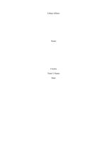 Urban Affairs Paper #2 Provide a brief discussion of the city