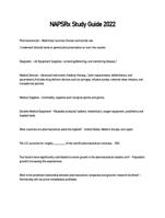 NAPSRx Study Guide 2022 LATEST