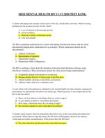 HESI MENTAL HEALTH RN V1-V3 2020 TEST BANK