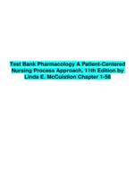 Pharmacology A Patient-Centered Nursing Process Approach Test Bank Complete, 11th Edition 1-58