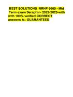 NRNP 6665 - MidTerm exam Seraphin- 2022-2023 with  100% verified CORRECT answers A+ GUARANTEED