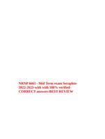 NRNP 6665 - Mid Term exam Seraphin-2022-2023-with with 100% verified CORRECT answers BEST REVIEW