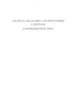 ATI FINAL EXAM 2023 | ATI PROCTORED CAPSTONE COMPREHENSIVE TEST