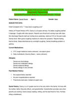 NURS 6512N: Updated Advanced Health Assessment & Diagnostic Reasoning Episodic/Focused Note for Focused Exam: Cough