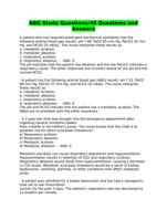 ABG Study Questions/40 Questions and Answers