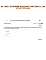RN INFECTION- COMPILATIONS OF UROSEPSIS PART 2 3.0 CASE STUDY TEST
