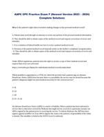 AAPC CPC Practice Exam F (Newest Version 2023 – 2024) Complete Solutions