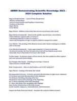 ABMDI Demonstrating Scientific Knowledge 2023 – 2024 Complete Solution