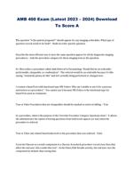 AMB 400 Exam (Latest 2023 – 2024) Download To Score A