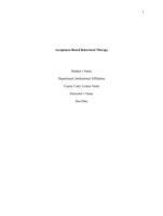 Acceptance-Based Behavioral Therapy