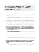 RED CROSS FINAL Exam - Questions & Answers (Scored A+) 100% Guaranteed Best Update 2024
