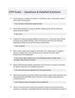 CPH Exam � Questions & Detailed Solutions