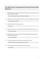 ATI Med-surg: Perioperative Nursing Study Guide Rated A+