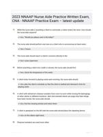 2023 NNAAP Nurse Aide Practice Written Exam, CNA - NNAAP Practice Exam � latest update