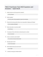 TNCC Final Exam Test 2023 Question and Answers � Open Book
