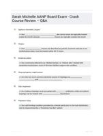 Sarah Michelle AANP Board Exam - Crash Course Review � Q&A