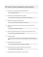 301 Exam Correct Questions and Answers!