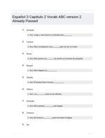 Espa�ol 3 Cap�tulo 2 Vocab ABC version 2 Already Passed