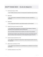 EXCPT EXAM 2023 � Q�s & A�s Rated A+