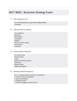 MGT 8803 - Business Strategy Exam 