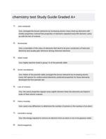 chemistry test Study Guide Graded A+