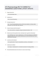 ATI Pharmacology RN Study Guide Rated A+
