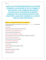 SPECIAL ENGINEER BOILER EXAM 2 WITH  VERSION (A & B)
