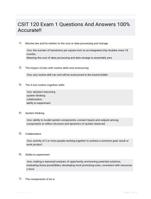 CSIT 120 Exam 1 Questions And Answers 100% Accurate!!
