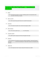 Hondros Bio 254 Final Exam � Questions & Solutions