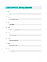 EXAM FUNCTIONAL ANATOMY & EXERCISE PHYSIOLOGY LATEST 2024 EXAM ALL 173 QUESTIONS AND CORRECT DETAILED ANSWERS WITH RATIONALES(VERIFIED ANSWERS)|ALREADY GRADED A+