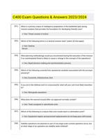 C400 Exam Questions & Answers 2023/2024