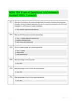 MBA 704 Exam 4 ACTUAL TOPICS WITH ANSWERS