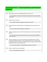 Travel Card 101 � Fixed Questions and Answers Rated A+