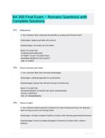 BA 300 Final Exam � Romano Questions with Complete Solutions