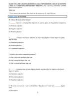 12 BASIC ENGLISH GRAMMAR QUIZZES-Test 12