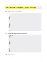 NIH GRoup F Exam With Correct Answers