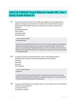 ANCC� PMHNP Psych-Mental Health NP_Test 1 Study Guide Rated A+