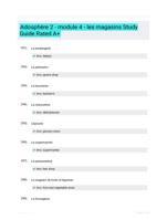 Adosph�re 2 - module 4 - les magasins Study Guide Rated A+