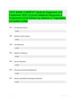 TEST BANK CURRENT Medical Diagnosis and Treatment 2023 (Current Medical Diagnosis & Treatment) 62nd Edition by Maxine A. Papadakis  Complete Guide