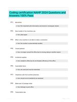 Coding certification NAHP 2024 Questions and Answers 100% Pass