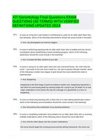 ATI Gerontology Final Questions EXAM QUESTIONS (40 TERMS) WITH VERIFIED DEFINITIONS UPDATED 2024