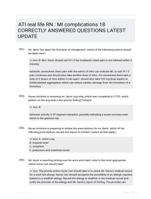 ATI real life RN : MI complications 18 CORRECTLY ANSWERED QUESTIONS LATEST UPDATE