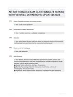 NR 509 midterm EXAM QUESTIONS (74 TERMS) WITH VERIFIED DEFINITIONS UPDATED 2024