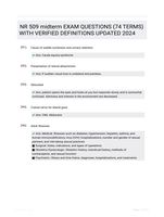 NR 509 midterm EXAM QUESTIONS (74 TERMS) WITH VERIFIED DEFINITIONS UPDATED 2024