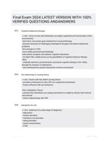 Final Exam 2024 LATEST VERSION WITH 100% VERIFIED QUESTIONS ANDANSWERS